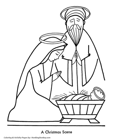 religious christmas bible coloring pages nativity scene coloring