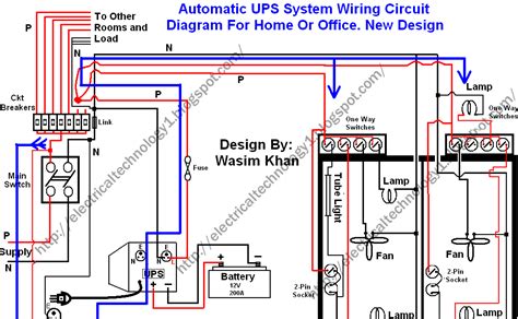 house wiring diagram  inverter electrical school