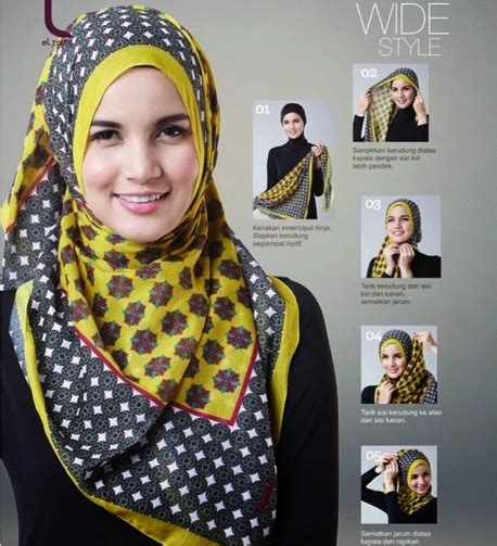 tutorial hijab elzatta segi empat terbaru