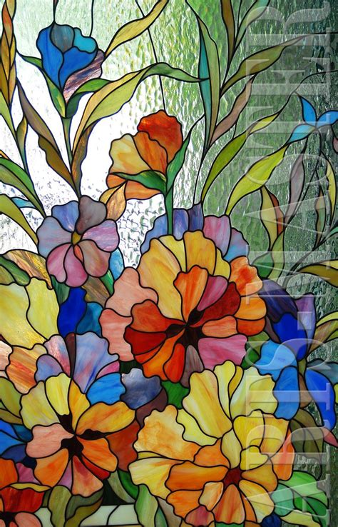 ideas  stained glass flowers  pinterest stained glass