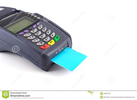 portable credit card terminal  base stock photo image  sale plastic
