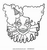Clown Coloring Scary Pages Evil Drawing Killer Easy Girl Drawings Halloween Cool Horror Face Color Clowns Poster Vector Spooky Tree sketch template