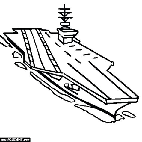 aircraft carrier coloring battleship navy drawing military getdrawings