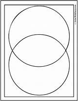 Circles Coloring Pages Overlapping Shape Two Circle Squares Color Printable Colorwithfuzzy Customize Print sketch template
