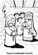 Coloring Crucis Sacra Trial Preschool Doubting Estaciones Pilate Jesús Carries Mt Pascua sketch template