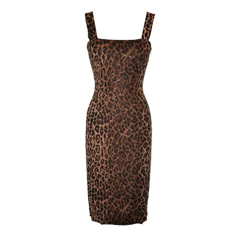 dolce and gabbana leopard print body hugging dress at 1stdibs dolce