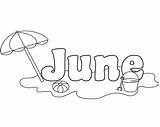 June Coloring Pages Printable Sheets Kids Summer Choose Board sketch template