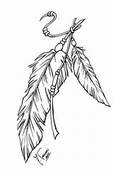 Lineart Plumage Native Plume Jagua sketch template