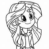 Shimmer Sunset Coloring Equestria Girls Pages Pony Mlp Little Uploaded User Open Color Discover sketch template