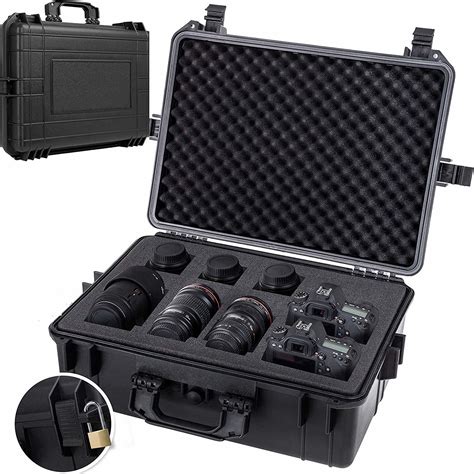 heavy duty waterproof camera equipment storage plastic case  foam