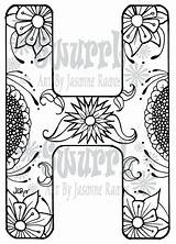 Coloring Monogram Pages Letter Getdrawings sketch template