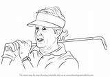Mickelson Phil Drawing Draw Step Golfers Learn Getdrawings Golf Player sketch template