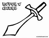 Sword Coloring Pages Color Bible Sheets Kids Print Swords Printable Template Weapons Mighty Boys Books Google These Choose Board Coloringtop sketch template