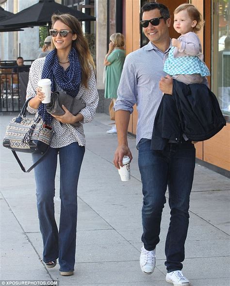 Jessica Alba And Husband Cash Warren Don Complementary Shirts And Jeans
