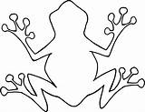 Frog Outline Coloring Sheet Kids Cartoon Colouring Pages Outlines Cart Blank sketch template