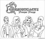 Uma Coloring Descendants Pages Getcolorings sketch template