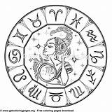 Coloring Pages Scorpio Zodiac Printable Round Signs Mandala Getcoloringpages sketch template