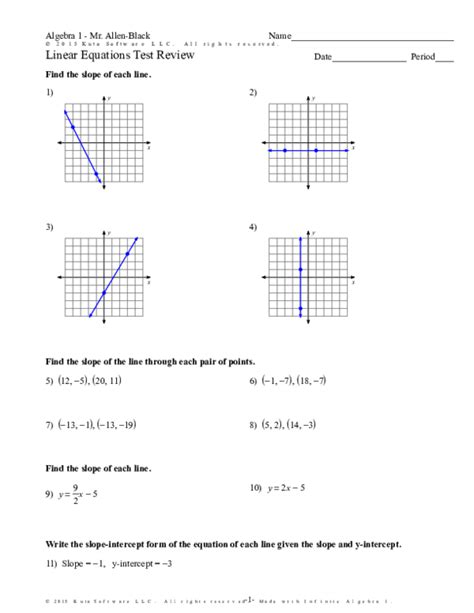 equations  parallel  perpendicular lines worksheet kuta tessshebaylo