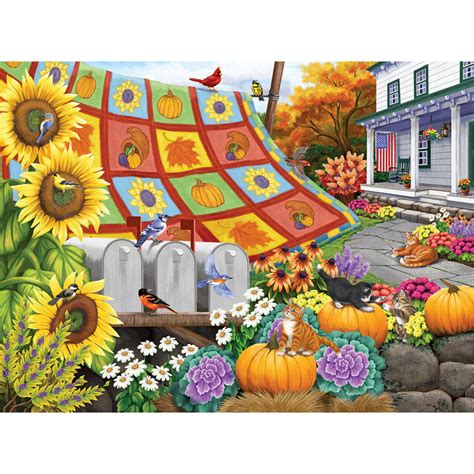 fine fall day  piece jigsaw puzzle bits  pieces