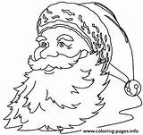 Santa Coloring Pages Claus Christmas Printable Kids Face Popular Library Fun sketch template
