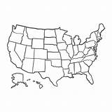 Outline Usa Vector Map Getdrawings Transparent sketch template