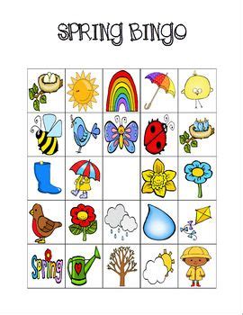 spring custom bingo printables color  bw bingo patterns spring