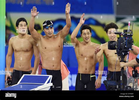 Incheon South Korea 22nd Sep 2014 Japanese Swimmers Greet Audiences