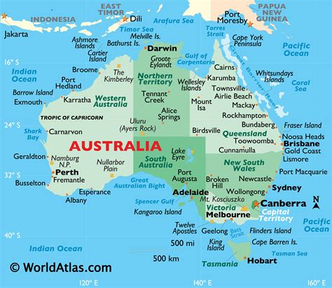 australia landforms  land statistics