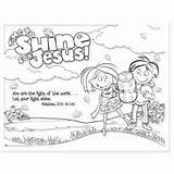 Shine Jesus Coloring Light Placemat Kids Sunday School Pages Let Placemats Time Bible Choose Board sketch template