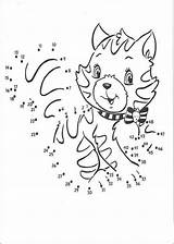 Dot Cat Coloring Printable Pages Dots Popular Connect sketch template