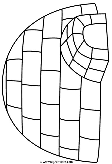 igloo coloring page winter