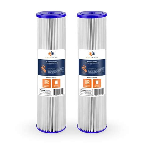 Aquaboon 5 Micron 20 Pleated Sediment Water Filter Replacement