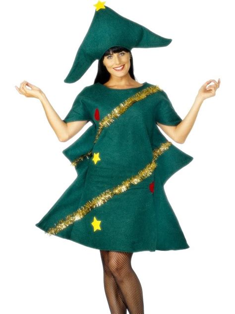sale adult christmas tree ladies fancy dress xmas party costume outfit