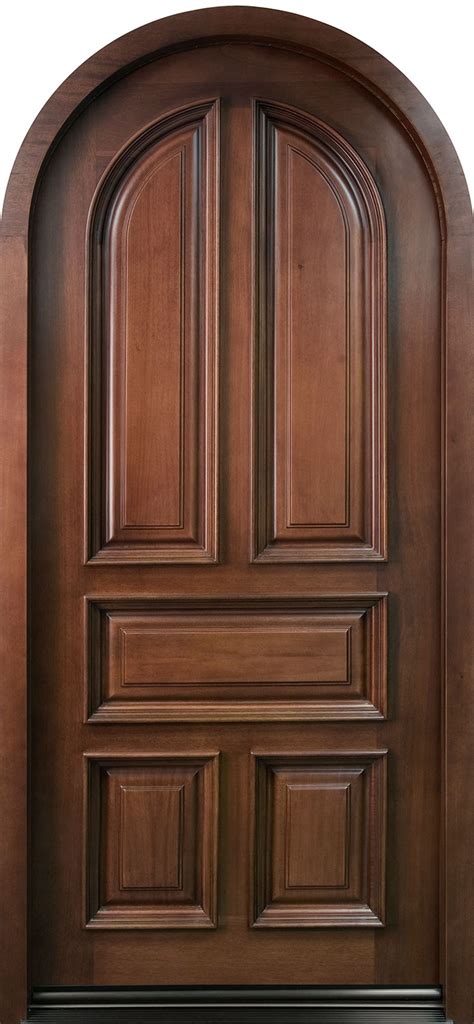front door custom single solid wood  dark mahogany finish
