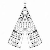 Teepee Tents Tipi sketch template