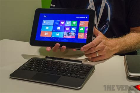 dell xps  tablet  keyboard dock hands  pictures  verge