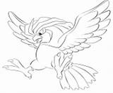 Pokemon Coloring Pages Pidgeotto Printable sketch template