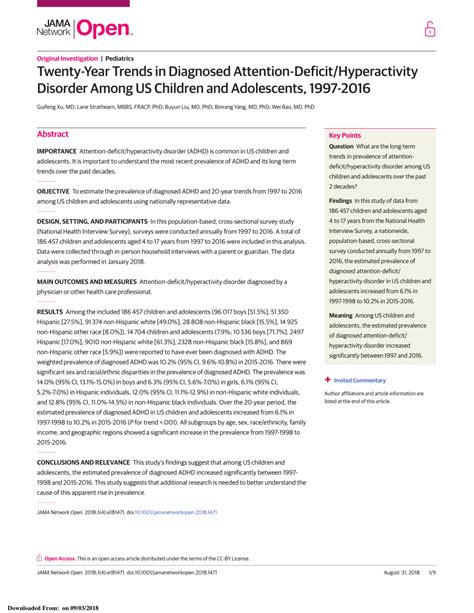 pdf twenty year trends in diagnosed attention deficit hyperactivity