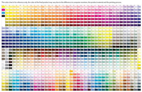 pantone color chart  colors