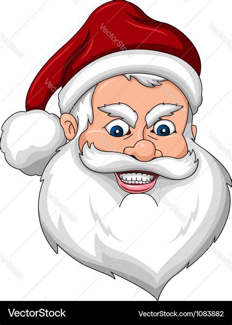 angry santa claus face side view royalty  vector image
