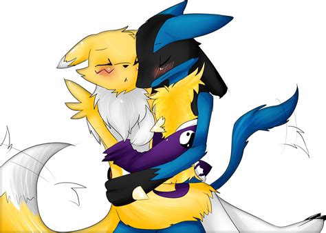 Request Of Guardianstriker Lucario X Renamon By Ana