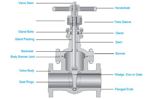 gate valve diagram section cut  valve gate wedge parts drawing typical valves part forged