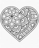 Heart Coloring Pages Mandala Colouring Mandalas sketch template