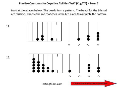 cogat form  practice question  pre   kindergarten