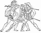 Sparta Spartan sketch template
