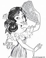 Elena Avalor Coloring Princess Disney Pages Bal Printable Coloriages 1055 Color Book sketch template