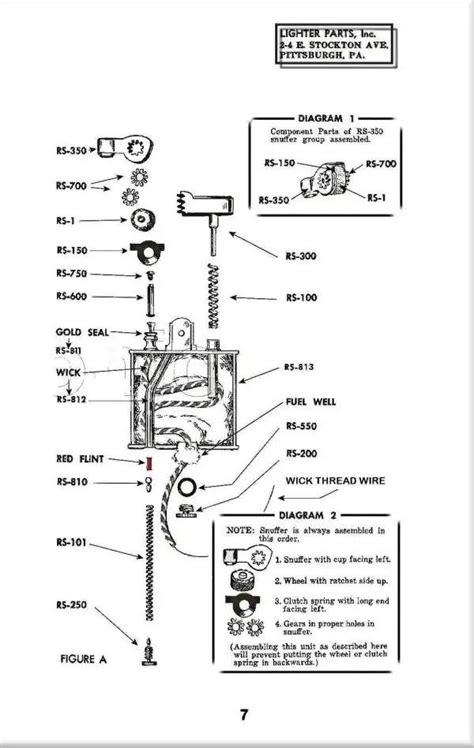 torch lighter parts diagram