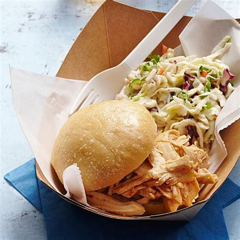 bbq pulled chicken sandwich with coleslaw recipe food recipes pulled chicken sandwiches food