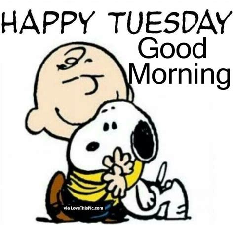 snoopy happy tuesday good morning quote pictures   images