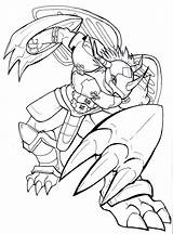 Coloring Greymon Wargreymon Pages Digimon Drawings Deviantart sketch template